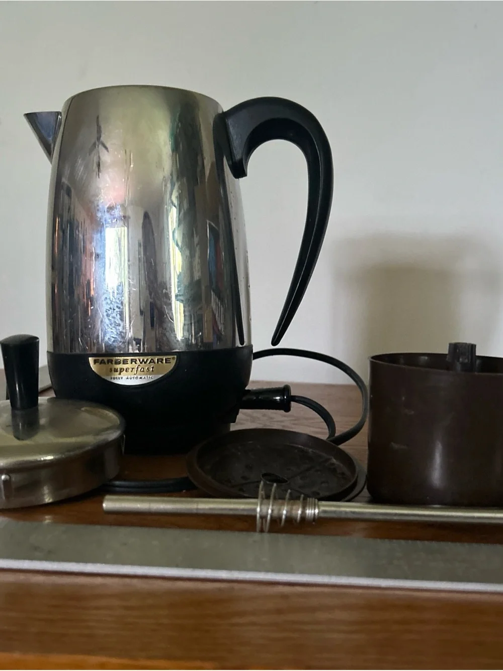 Farberware Stainless Steel Electric Percolator Coffee Pot - model 138 b- 8 cup
